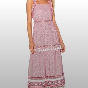 Dodo Bar Or Rose Midi Dress with Tassels